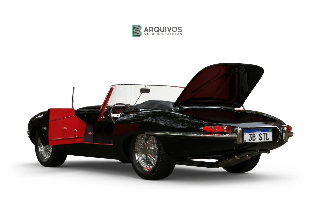 Modelo 3D STL - Jaguar e type Roadster(1962 Jaguar XKE Series I 3.8) — foto 2